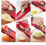 High Quality 10 in 1 Mandoline Slicer Vegetable Cutter & Grater | Multifunctional Stainless Steel Chopper & Spiralizer