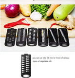High Quality 10 in 1 Mandoline Slicer Vegetable Cutter & Grater | Multifunctional Stainless Steel Chopper & Spiralizer