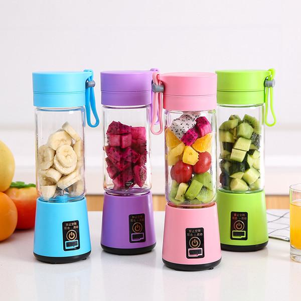 Mini Portable USB Rechargeable Juicer Blender – 6 Blades Electric Smoothie Maker & Personal Travel Blender Bottle