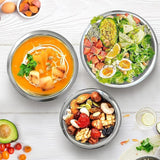 3 Piece Stainless Steel Bowl Set | Colourful Premium Mixing & Serving Bowls with Box Packing | Durable Kitchen Essentials