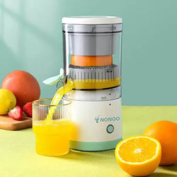 Portable Electric Citrus Juicer – USB Rechargeable Hands-Free Masticating Orange & Lemon Squeezer with Travel Cup