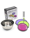 3 Piece Stainless Steel Bowl Set | Colourful Premium Mixing & Serving Bowls with Box Packing | Durable Kitchen Essentials