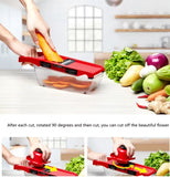 High Quality 10 in 1 Mandoline Slicer Vegetable Cutter & Grater | Multifunctional Stainless Steel Chopper & Spiralizer
